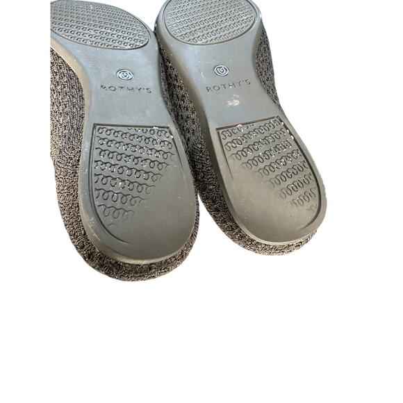 Rothy's Black Basic Honeycomb Washable The Point Slip On Flats Shoe Size 7 - Picture 9 of 9